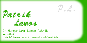 patrik lamos business card